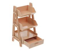 Miniature Plastic Shelf for Dollhouse Decor Lightweight Portable Bookcase for Tiny Books and Accessories for Room and Creative Play