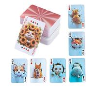 Miniature Playing Cards, Waterproof Deck, Portable Card Performance System, Collectors & Players Category, Durable Travel Game for Camping Themed Events Family Gathering