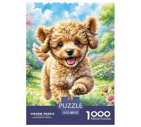 Miniature Poodle 1000 Piece Jigsaw Puzzles Suitable for Decompression And Wall Decor Couple Art Challenge High Difficulty for Adults & Kids Age 12 Years Up 52x38cm/1000pcs