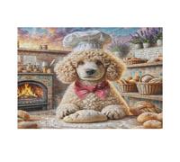 Miniature Poodle 300 Pcs Jigsaw Puzzle Bundle Cute Pet Animals Family Puzzle Lovers Fun Family Game Mindful Activity Spring Eco Friendly Cardboard 300 PCS
