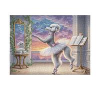 Miniature Poodle 500 Piece Jigsaw Puzzle for Adults Teens Cute Pet Animals Jigsaw Festive Gathering Family Bonding Whimsical Design Great Gift for Loved Ones 500 PCS