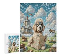 Miniature Poodle 500 Piece Jigsaw Puzzles Adults Children Cute Pet Animals Jigsaws After-Gym Relaxation Brainteaser Puzzle Fitness Lovers Stress Buster 500 PCS