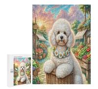 Miniature Poodle 500 Piece Jigsaw Puzzles Adults Children Cute Pet Animals Jigsaws Office Break Relaxation Challenging Puzzle Colleagues Home Decor 500 PCS