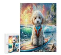 Miniature Poodle 500 Piece Jigsaw Puzzles Suitable All Ages Cute Dog Pet Jigsaws Parent-Child Team Building Vibrant Challenge Ideal Festival Gift Home Decor 500 PCS