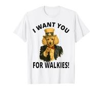 Miniature Poodle I Want You For Walkies! Uncle Sam Funny T-Shirt