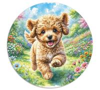 Miniature Poodle Jigsaw Puzzles for Adults Gifts 1000 Piece Educational Games Home Decors Cute Animal Jigsaw Puzzle for Adults And Kids Age 12 And Up 1000pcs (67.5x67.5cm)