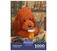 Miniature Poodle Jigsaw Puzzles for Adults Gifts 1000 Pieces Challenging Games Home Decors Cute Pet Dog Jigsaw Puzzle for Adults And Kids 38x26cm/1000pcs