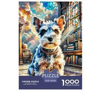 Miniature Poodle Jigsaw Puzzles for Adults Gifts 1000 Pieces Family Challenging Toys Home Decoration Cute Animal Jigsaw Puzzle for Women Men Adult 70x50cm/1000pcs