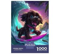 Miniature Poodle Jigsaw Puzzles Great Gift for Adults 1000 Pieces Family Challenging Toys Home Decors Brainteasing Cute Pet Dog Jigsaw Puzzle for Adults 38x26cm/1000pcs