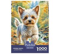 Miniature Poodle Jigsaw Puzzles Puzzle for Adults Kids. 1000 Piece Impossible Challenge Toy Educational Game Home Decoration for Adults& Kids Age 14 Years Up 70x50cm/1000pcs
