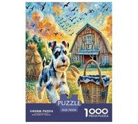 Miniature Poodle Jigsaw Puzzles Puzzle for Adults Kids. 1000 Piece Loyal animals Great Gifts Challenge Toy Educational Game Home Decoration for Educational Games Gifts 70x50cm/1000pcs