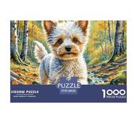 Miniature Poodle Jigsaws Challenge Toy Gifts 1000 Piece Puzzle Fit Together Perfectly Educational Games for Adults & Kids Age 12 Years Up 38x26cm/1000pcs