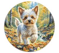Miniature Poodle1000 Pieces Round Jigsaw Puzzles AnimalCreative Adults And Kids Challenging & Educational Art1000pcs (67.5x67.5cm)
