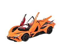 Miniature Replica Car Model 1:24 For Apollo Project Evo Mini Scale Simulation Die-cast Alloy Car Model Exquisite Bookshelf Ornaments Scale Die-cast Vehicle(Orange)