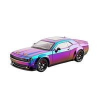 Miniature Replica Car Model 1:24 For Dodge Challenger Hellcat Srt Simulation Scale Alloy Car Model Metal Model Creative Collection Scale Die-cast Vehicle(Purple)