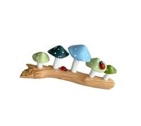 Miniature Resins Mushrooms On Tree Stump Figurine For Creative Homes Decors And Garden Landscape Decorative Ornament Mushroom Models