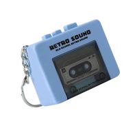Miniature Retro Cassette Player Keychain Vintage Tape Recorder Design with Music Play and Creative Recorder Keychain