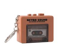 Miniature Retro Cassette Player Keychain Vintage Tape Recorder Design with Music Play and Creative Recorder Keychain