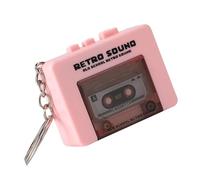 Miniature Retro Recorder Tape Keychain Cassette Player Design Built into Music Box to Play Music Keychains