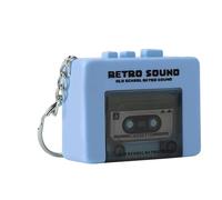 Miniature Retro Recorder Tape Keychains Creative Tape Recoren Keychains Miniature Cassette Player with 3 Songs Personalised Recording