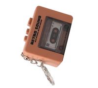 Miniature Retro Tape Recorder Keychain Creative Cassette Player Keychain 3 Songs and Function Unique Sound Key Chain for Backpack and Handbag