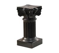 Miniature Roman Pillar Statue Pedestal Stand for Wedding Home Decor Black, 3.3x6.8 cm
