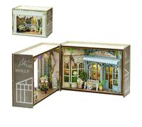 Miniature Room Kit Garden/Forest/Shop Crafts Hobbies For Women/Men Adults For Teens D Z2T1 Gifts For kit cottage multilayer book handmade house nook handmade house kit House fairy miniature k