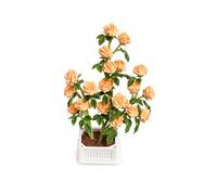Miniature Rose Plant Dollhouse Accessory, Orange (20 small roses)
