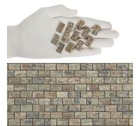 Miniature Rusticated Bricks, 1:12 Scale Brick Tiles