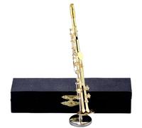 Miniature Saxophone - Collector's Music Figure, Decorative Instrument with Stand and Case - for Display Shelves Desks and Cabinets, Gift Idea for Musicians Jazz Lovers Friends Everyday Life