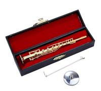Miniature Saxophone,Gold Plated Mini Saxophone Ornament - Collectible Musical Instrument with Stand Case for Display Home Decoration Christmas Birthday Adults Kids