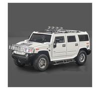 Miniature Scale Car Toys 1 18 For Hummer H2 Highway 61 Scale Simulation Casting Car Model Pull Back Die Casting Toy Car(White)