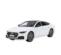 Miniature Scale Car Toys 1 24 For Audi A7 Coupe Alloy Car Model Die-cast Metal Car Model With Sound And Light Collection Toy(White)