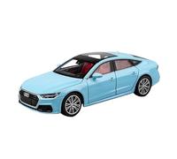 Miniature Scale Car Toys 1 24 For Audi A7 Coupe Alloy Car Model Die-cast Metal Car Model With Sound And Light Collection Toy(Sky)