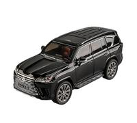 Miniature Scale Car Toys 1 24 For LX600 SUV Alloy Car Model Diecast Collectible Model With Light And Sound(Black)
