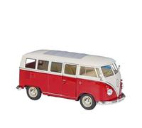 Miniature Scale Car Toys 1 24 Scale Car For 1972 Volkswagen T2 Bus Model Car Alloy Metal Classic Model Gift(1963 T1 Red)