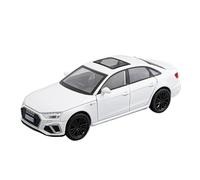 Miniature Scale Car Toys 1 32 For 2024 Audi A4 Simulation Alloy Die-cast Metal Car Model Sound And Light Toy Gift(White)