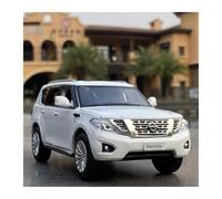 Miniature Scale Car Toys 1 32 For Nissan Patrol SUV Alloy Die-cast Car Model Collection Decoration Ornaments(White)