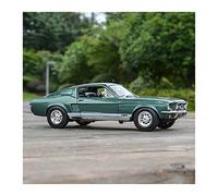 Miniature Scale Car Toys For 1967 Ford Mustang GTA Fastback 1 18 Sports Car Model Car Static Simulation Die Cast Model Car(green)