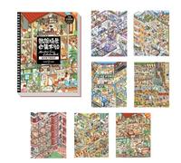 Miniature Scene Sticker Book - 7 City Cubicle Scenery Themes with 14 Sticker Sheets, Creative DIY Craft Set for Kids, Imagination Toy with Positioning Guide