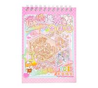 Miniature Scene Stickers, 3D Cartoon Decor Kids Craft Book | Stackable Dimensional Illustration Activity Set Volume with Notebook Decoration Projects