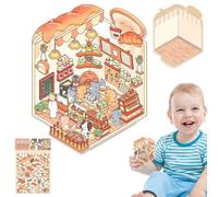 Miniature Scene Stickers | 3D Effect Laptop Decals - Make Your Own Scene Decals, Scrapbooking Decoration Tool for Kids Adults