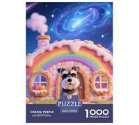 Miniature Schnauzer 1000 Piece Jigsaw Puzzle Educational Games Classic Pet Dog Jigsaw Puzzles Unique Challenge Game for Travel Gifts,Present 70x50cm/1000pcs