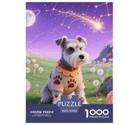 Miniature Schnauzer 1000 Piece Jigsaw Puzzle Educational Games Creative Pet Dog Jigsaw Puzzle Color Challenge for Travel Gifts,Present 70x50cm/1000pcs