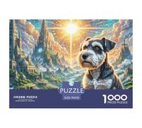 Miniature Schnauzer 1000 Pieces Premium Jigsaw Puppy Age 14+ for Adults Cool Collage Effect, Fun Details, Educational, Challenging Puzzle Games 70x50cm/1000pcs