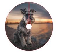 Miniature Schnauzer at Sunset Funny Christmas Tree Skirt Red 36 Inches Xmas Tree Mat Funny Decor for Family Christmas Holiday