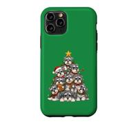 Miniature Schnauzer Christmas Tree Holiday Dog Gathering Case for iPhone 11 Pro