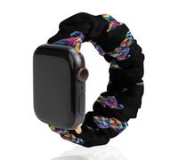 Miniature Schnauzer Colorful Dog Scrunchie Watch Bands Soft Elastic Replacement Wristband Compatible with Apple Watch 42mm/44mm