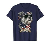 Miniature Schnauzer Dog American Flag 1776-2026 T-Shirt
