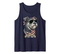 Miniature Schnauzer Dog American Flag 1776-2026 Tank Top